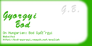 gyorgyi bod business card